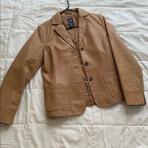 Gap brown leather jacket